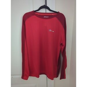 Berghaus Tech Tee 2.0 Men's Size XL Red Argentium Long Sleeve